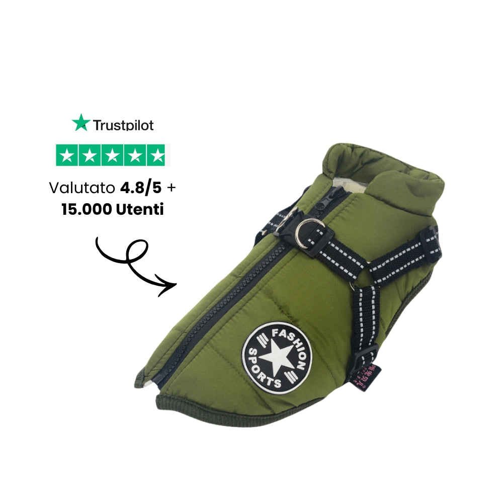 Giacca invernale impermeabile con imbracatura incorporata