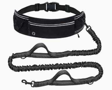 Guinzaglio da Corsa Mani Libere con Cintura e Marsupio Integrato