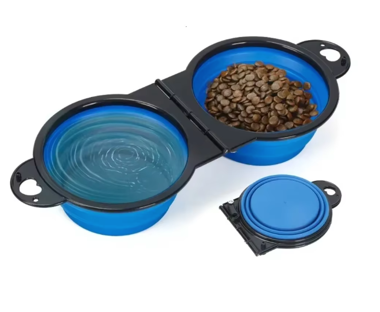 Ciotola Due in Uno Richiudibile per Cani e Gatti