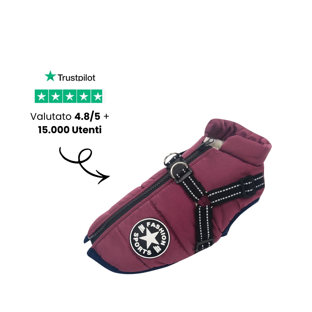 Giacca invernale impermeabile con imbracatura incorporata